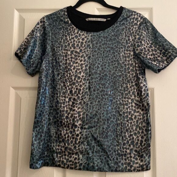 silvian heach denim sequin t-shirt - Picture 1 of 4